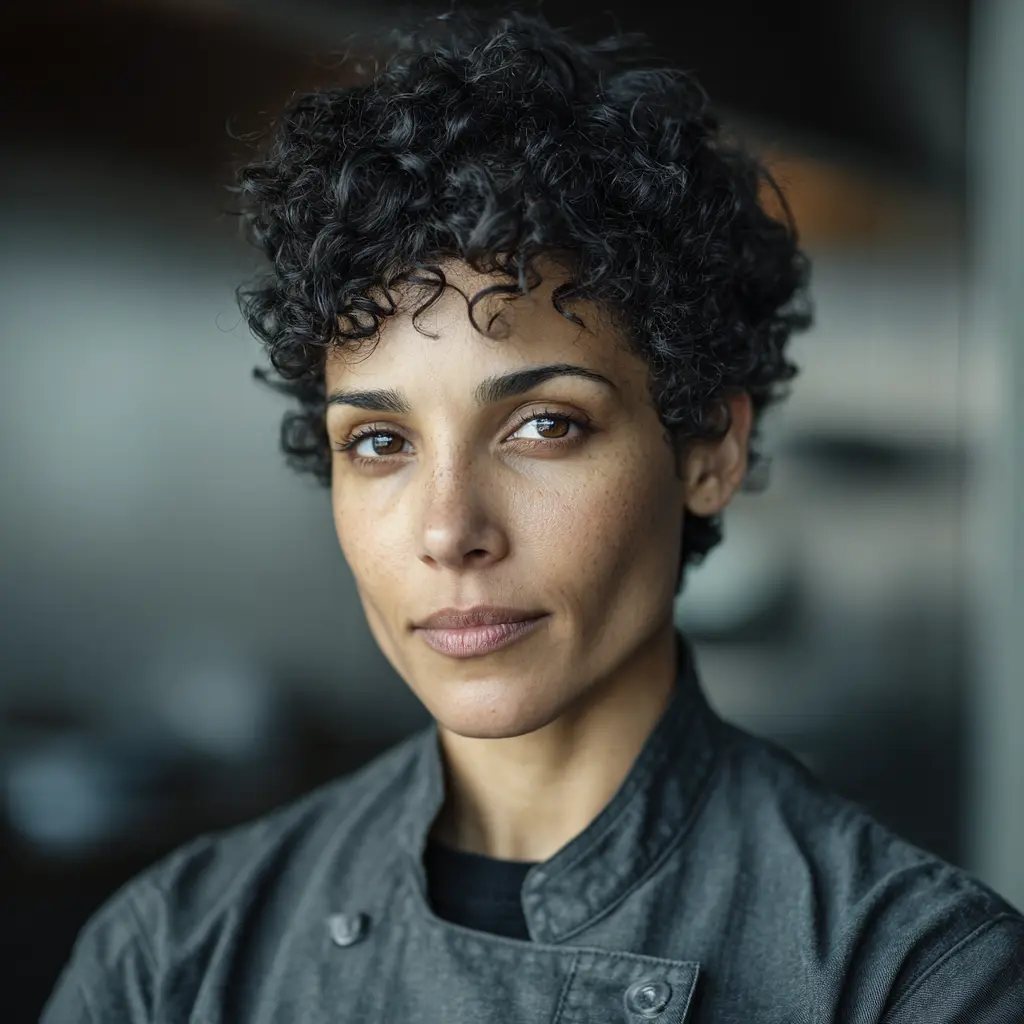 u2252444995 Natural portrait of a mid 30s female chef from De 3f8e2b4f f355 486e 893d e4d23195b900 3